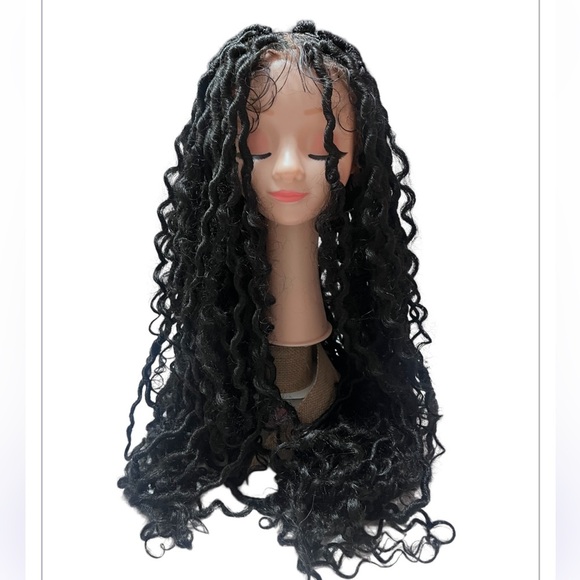 Full Lace Braided Wig Synthetic Knotless Box Goddess Faux Locs Braided Wig - Picture 2 of 12